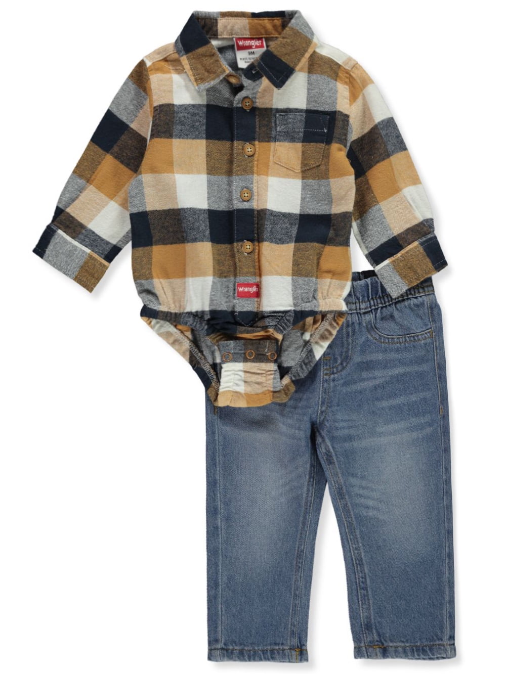 Baby Boy Mid-Season Dress In Jeans Stuff Blue Color main image 0
