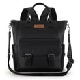thumbnail image 1 of Wrangler Backpack Purse for Women Medium Size Convertible Backpack with Crossbody Strap for Travel Work, Black, 1 of 8