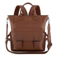 thumbnail image 1 of Wrangler Backpack Purse for Women Medium Size Convertible Backpack with Crossbody Strap for Travel Work, Brown, 1 of 7