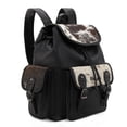thumbnail image 1 of Wrangler Backpack Purse for Women Men Floral Tooled Designer Travel Bags, Black, 1 of 8