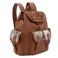 thumbnail image 1 of Wrangler Backpack Purse for Women Men Floral Tooled Designer Travel Bags, Brown, 1 of 8