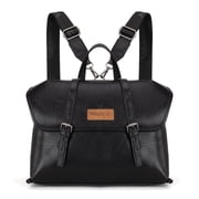Wrangler Backpack Purse for Women Vegan Leather Fashion Anti Theft Convertible Backpack with Adjustable Strap, Black