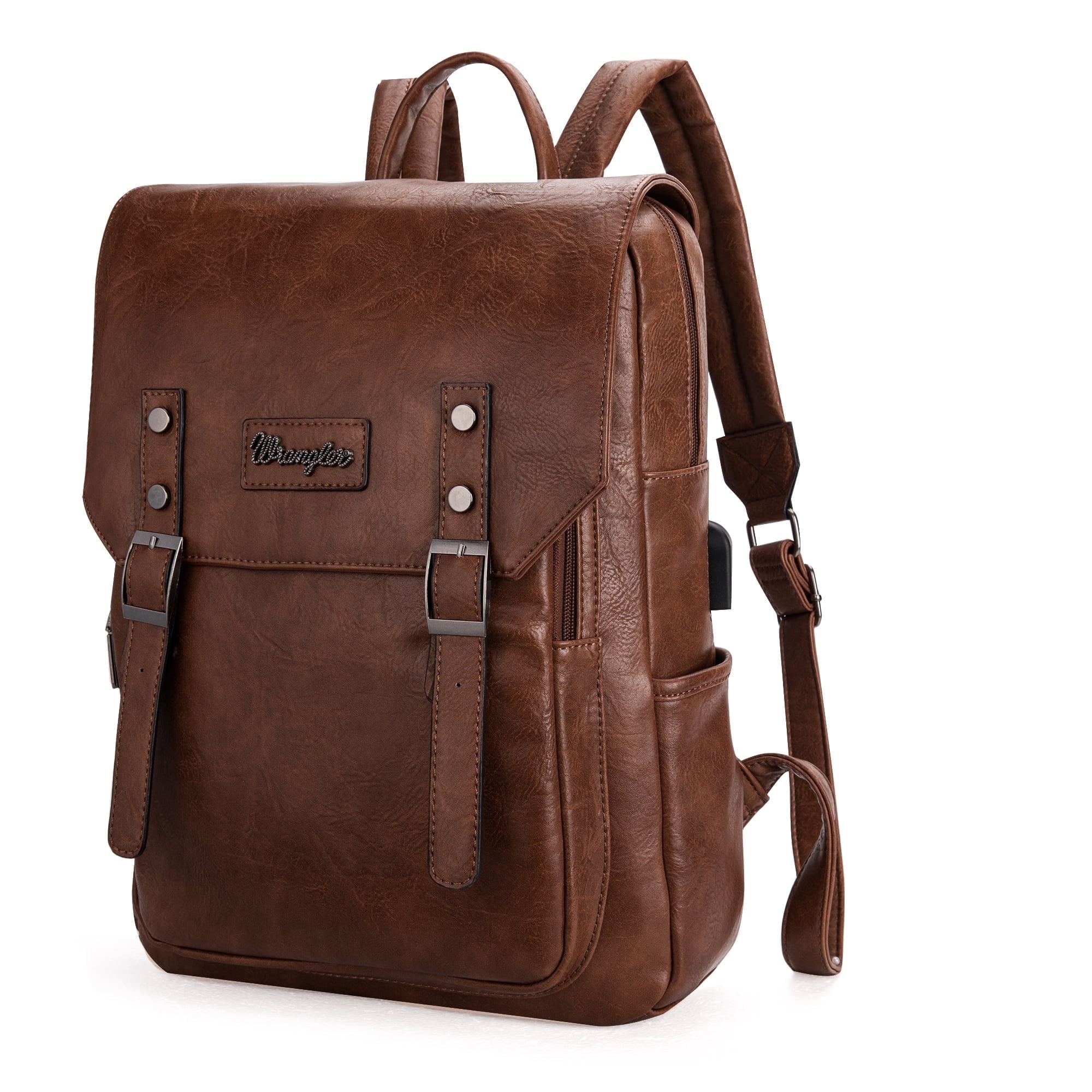 black leather backpack 2017 John Henric - Black Backpack