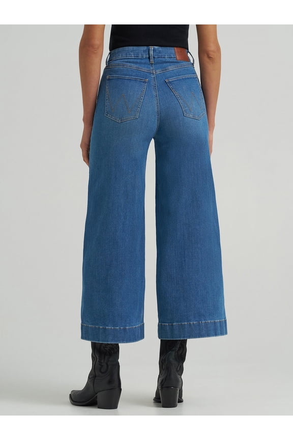 Womens Be Spoke Miranda Wide Crop Jeans 26x28 Denim