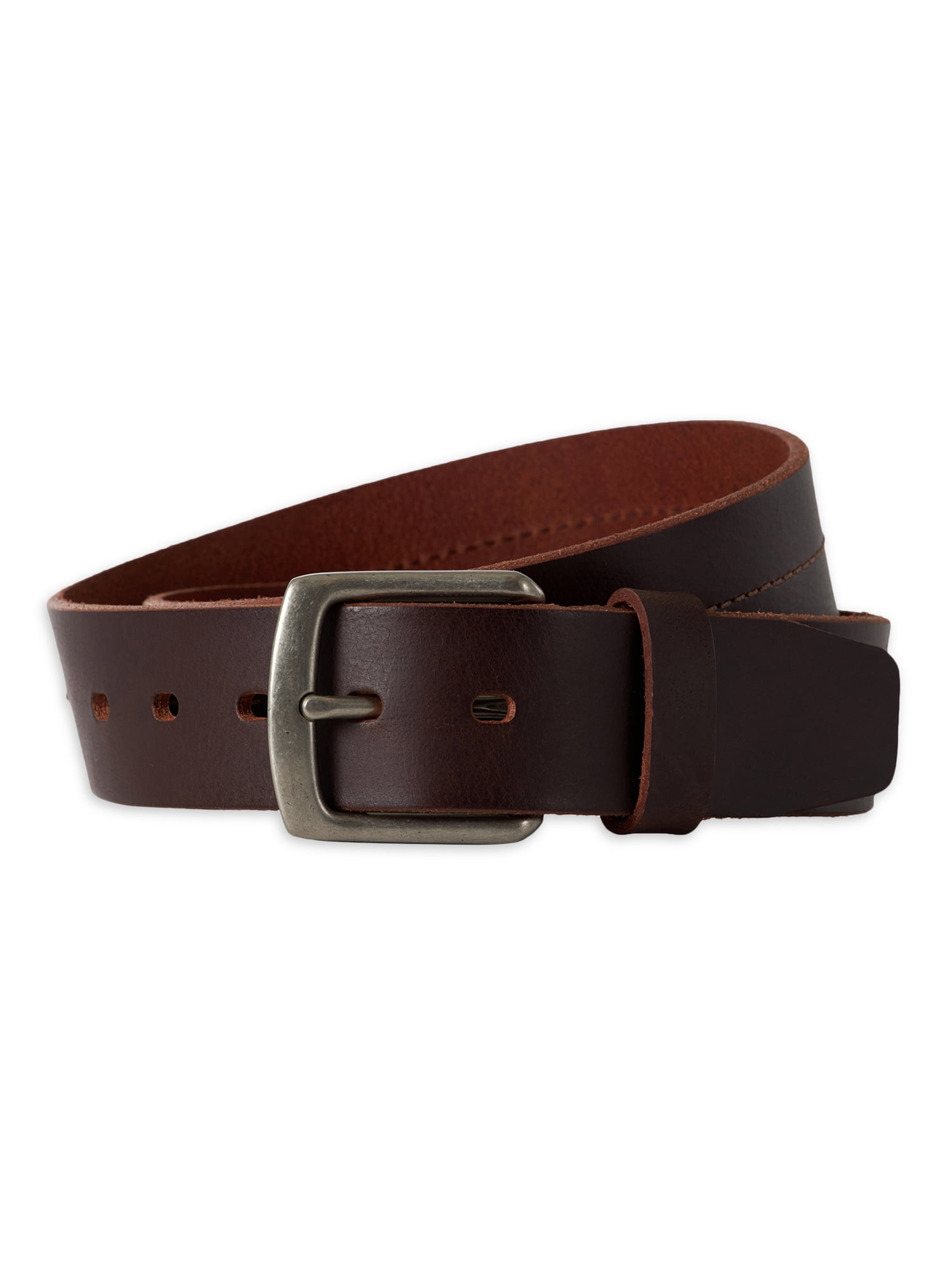 wrangler ベルト　MAL-0544 Wrangler Men's Brown Rivet Stitch Belt with Antique Nickel