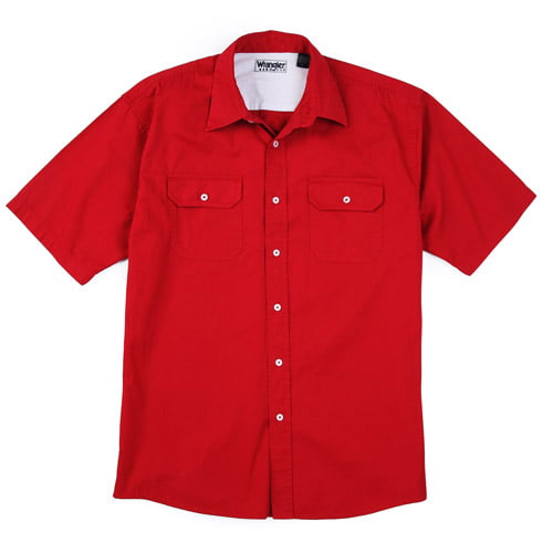 Wrangler - Big Men's Hero Short-Sleeve Button-Down Shirt - Walmart.com