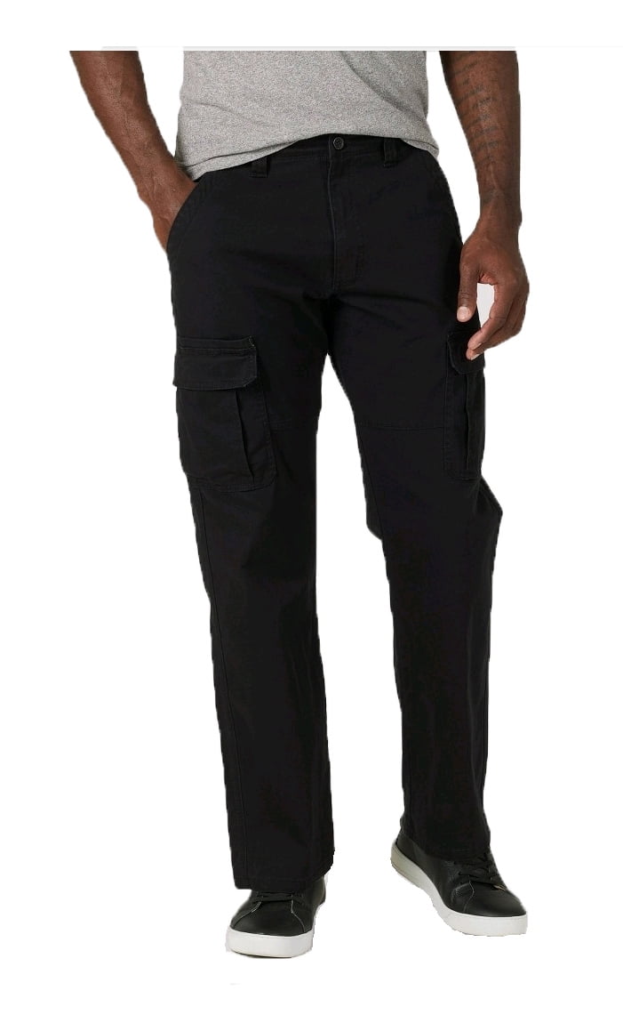 Wrangler Black Relaxed Fit Flex Cargo Pants - 40 X 30 
