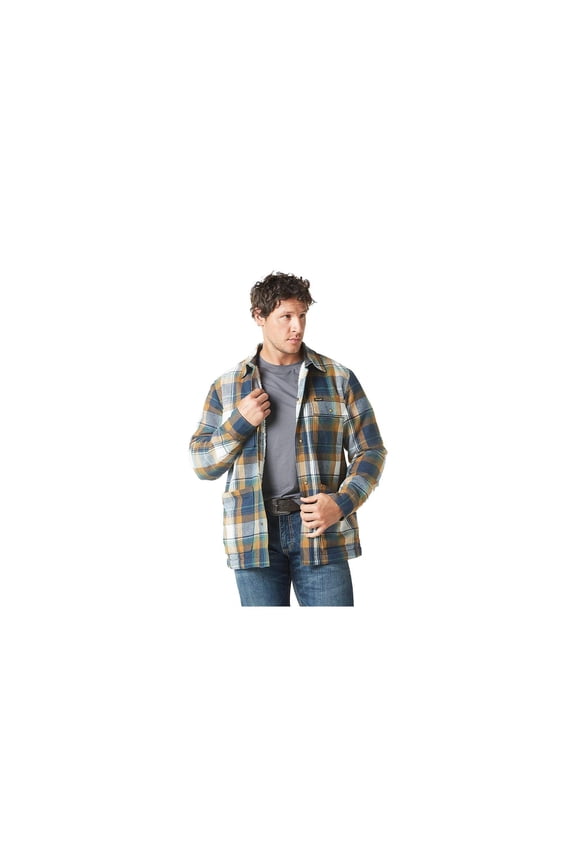 Wrangler Blue Spruce Plaid Shirt Jacket - Mens Jacket - 112335729