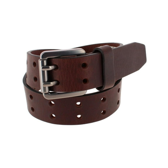 Wrangler Boy's Milled Buffalo Leather Double Hole Roller Buckle Belt