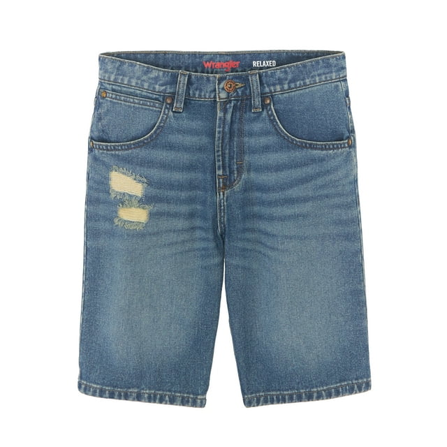 Wrangler® Boy's Relaxed Fit Denim Short Sizes 4-20 (Little Boy and Big Boy)