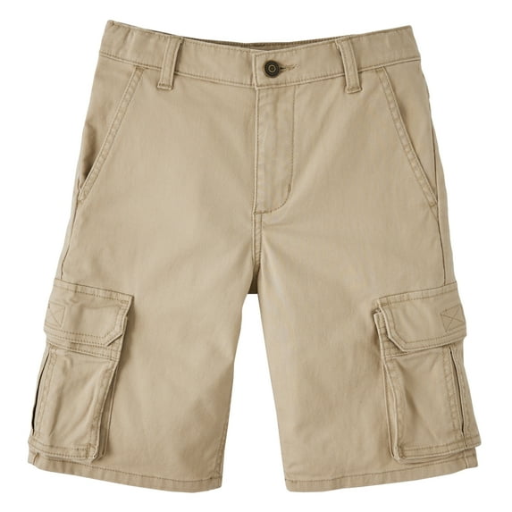 Wrangler® Boy's Straight Fit Cargo Short with Stretch and Adjust-to-Fit Waistband, Sizes 4-18 & Husky