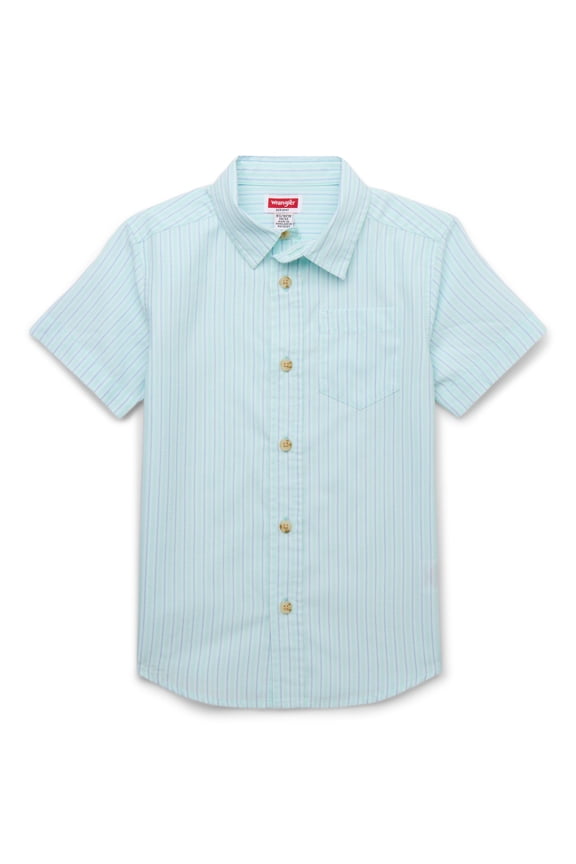 Boys Button-Up Short Sleeve Shirt, Sizes 4-16