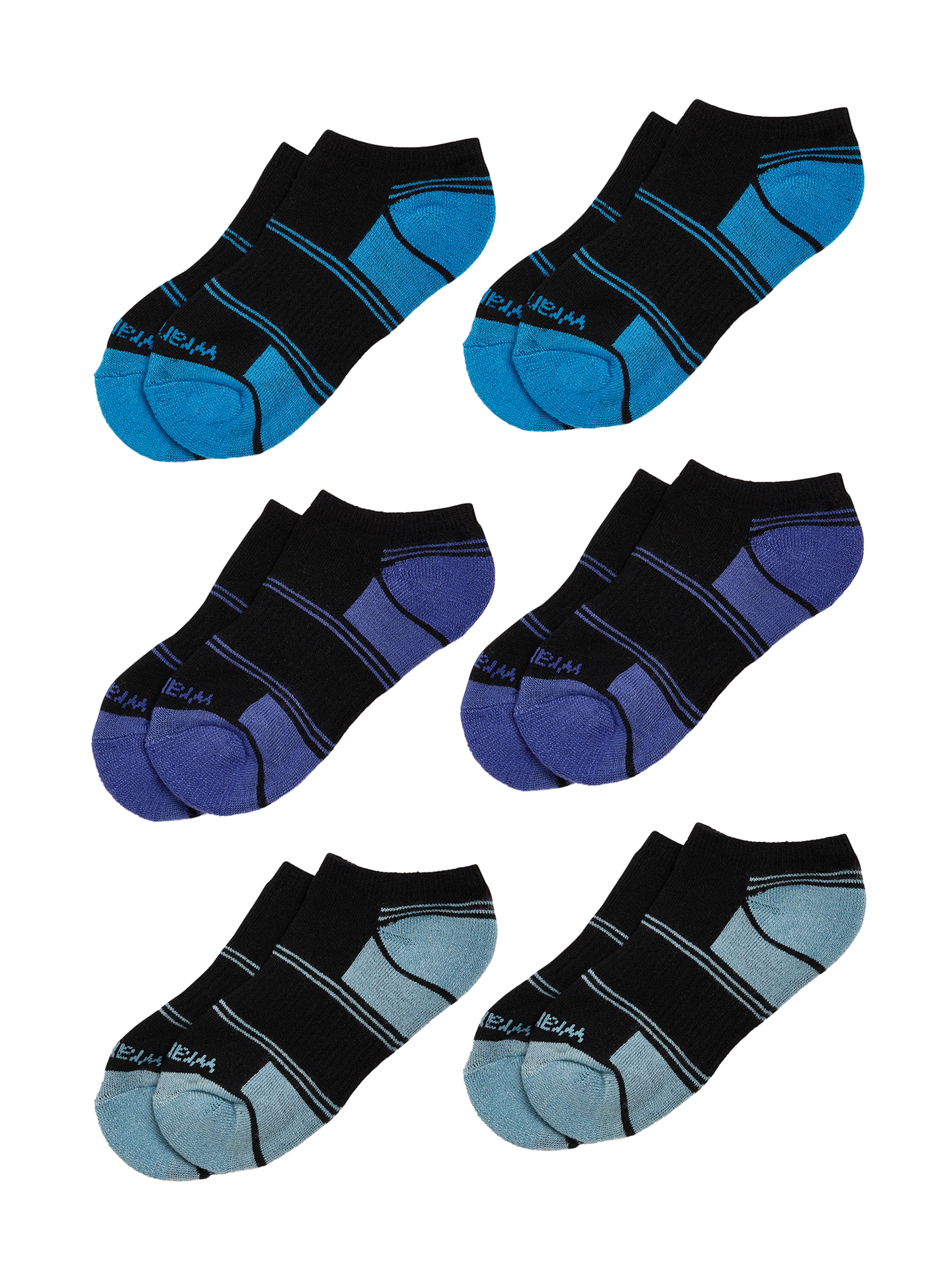 Wrangler Boys' Essentials Cool Comfort Low-Cut Boys Socks, Assorted Cushioned Kids Socks, Medium, 6-Pack