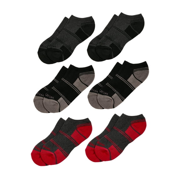 Wrangler Boys' Essentials Cool Comfort Low-Cut Boys Socks, Assorted Cushioned Kids Socks, Large, 6-Pack