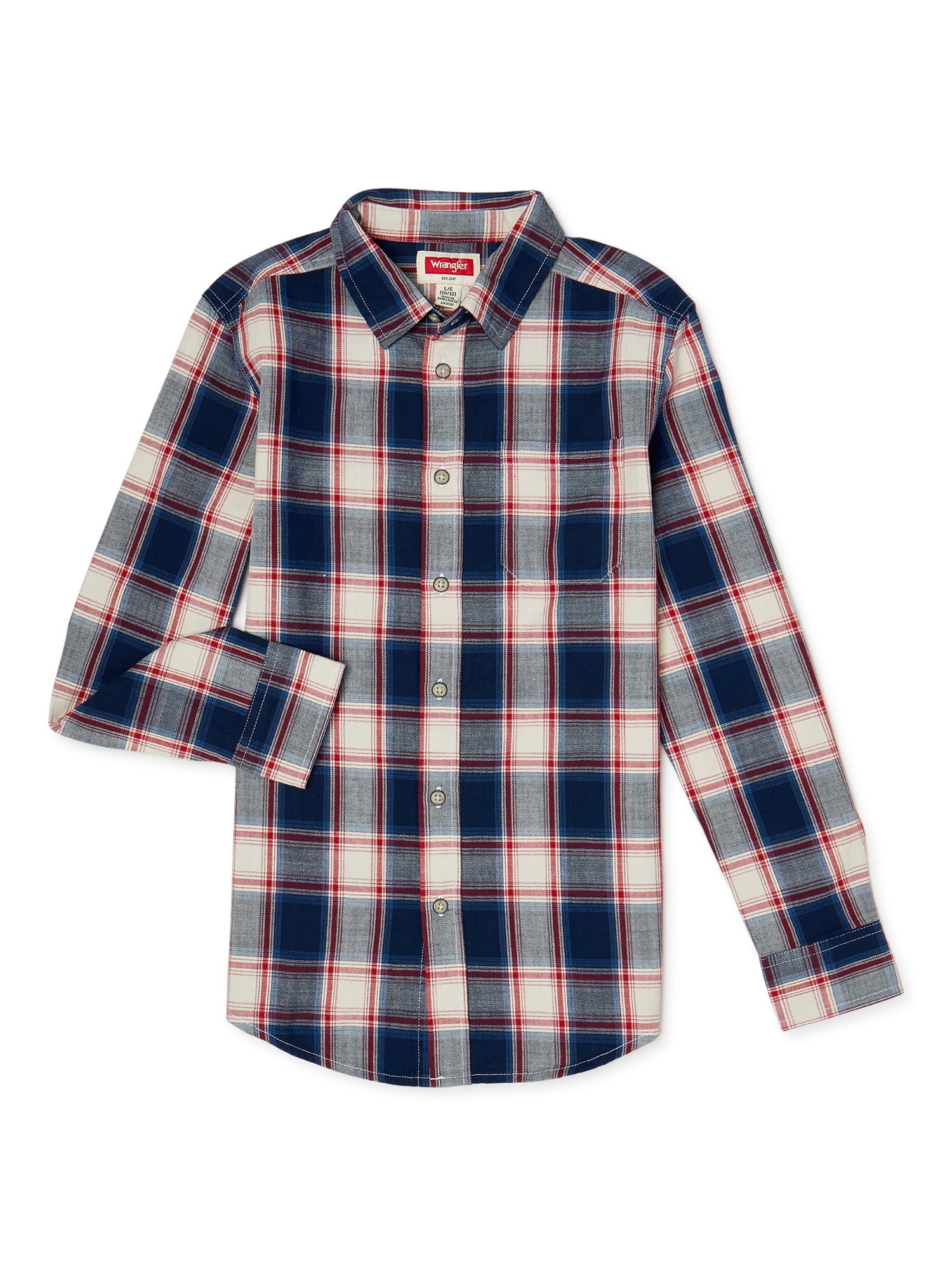 Wrangler Boys Exclusive Long Sleeve Button-Up Shirt, Sizes 4-18