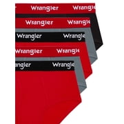 Wrangler Boys' Cotton Briefs, Soft Boys Underwear w/ 4-Way Stretch, Medium, 5-Pack