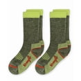 thumbnail image 1 of Wrangler Boys Merino Wool Half Cushion Seamless Rib Boot Crew Socks 2 Pair Pack, 1 of 5
