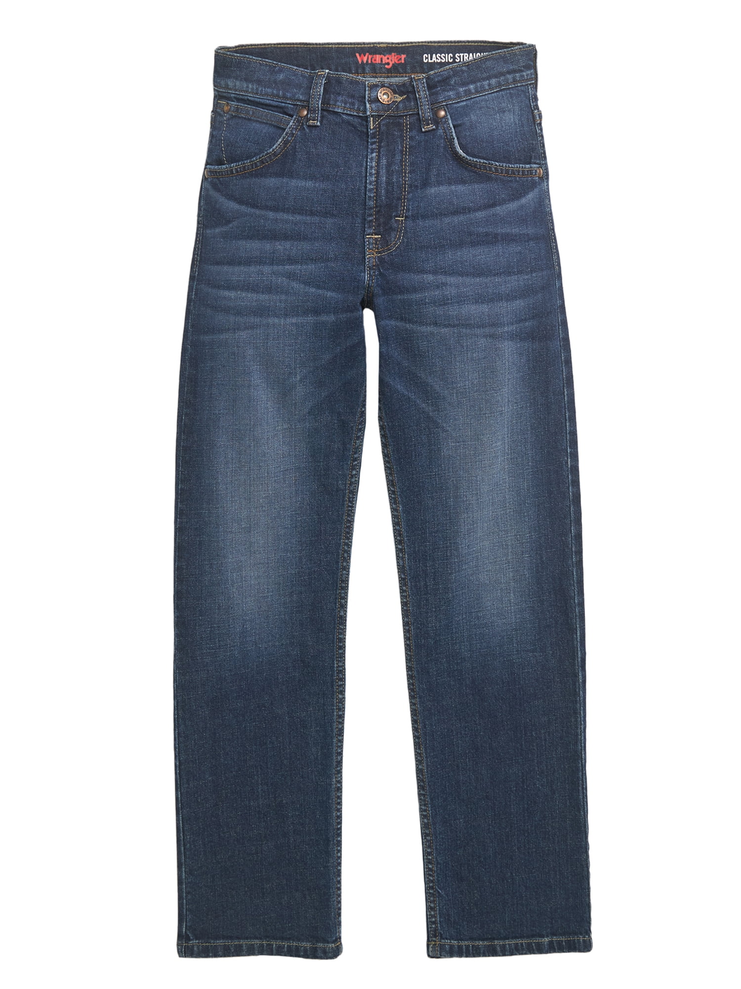 Wrangler® Boys Straight Fit Denim Jeans, Sizes 4-18 Regular, Slim, & Husky