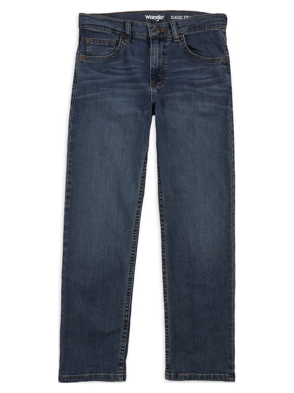 ® Boys Straight Fit Denim Jeans, Sizes 4-18 Regular, Slim, & Husky