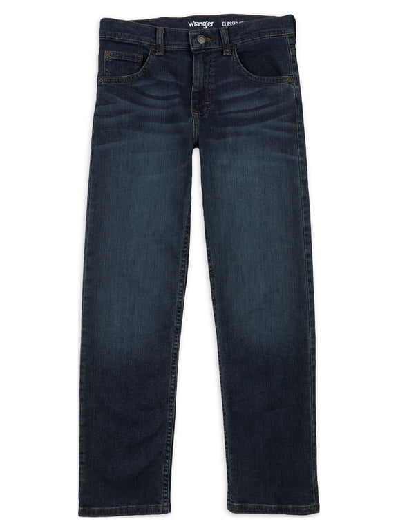 ® Boys Straight Fit Denim Jeans, Sizes 4-18 Regular, Slim, & Husky