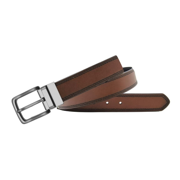 Wrangler Men's Burnished Leather Reversible Belt - Brown to Black