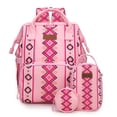 thumbnail image 1 of Wrangler Callie 3-Piece Diaper Bag Backpack Set with Pacifier Case and Bottle Bag, Pink, 1 of 8