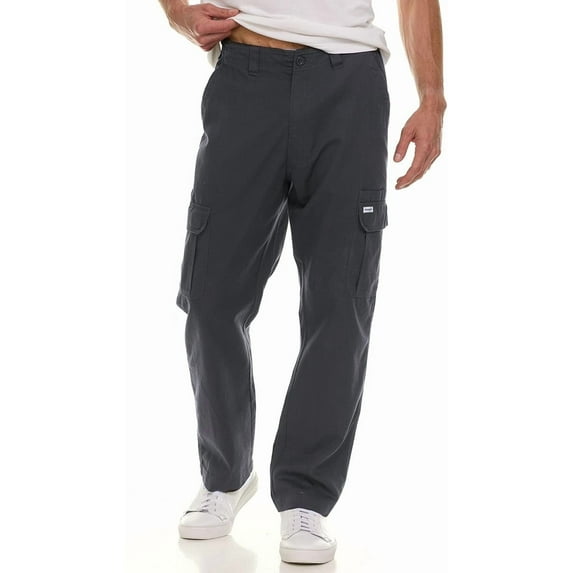 Wrangler Cargo Pants for Men Big and Tall - Twill Half Elastic Mens Cargo Pants Color-Anthracite, Size XLT-6X