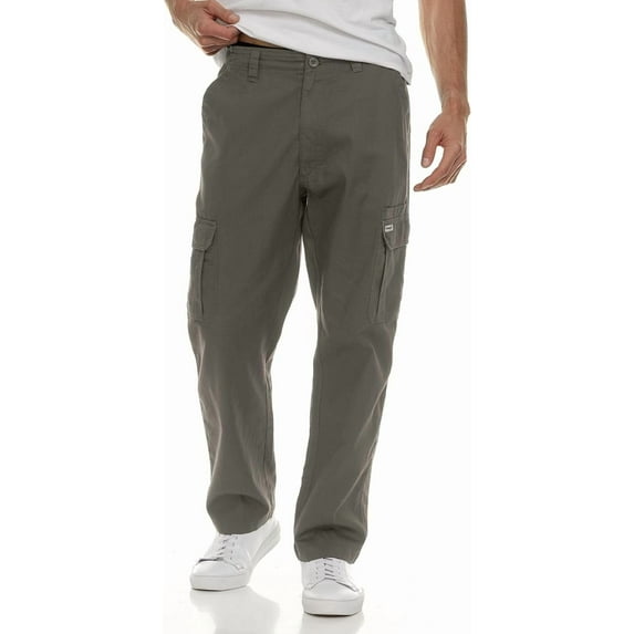 Wrangler Cargo Pants for Men Big and Tall - Twill Half Elastic Mens Cargo Pants Color-Olive, Size XLT-6X