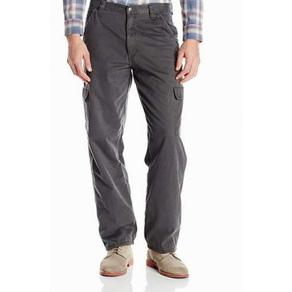 Wrangler Charcoal Mens 30x32 Cargo Straight Fit Pants