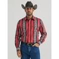 thumbnail image 1 of Wrangler Men's Checotah Long Sleeve Red Western Shirts 112346069, 1 of 4