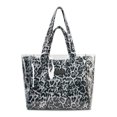 thumbnail image 1 of Wrangler Clear Tote Bag for Women with Leopard Print Insert & Pouches, Black, 1 of 10