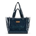 thumbnail image 1 of Wrangler Clear Tote Bag for Women with Leopard Print Insert & Pouches, Navy, 1 of 10