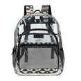 thumbnail image 1 of Wrangler Clear Waterproof Backpack, Durable Plastic Book Bag, Casual, for Girls, Clear Graphite, 1 of 6