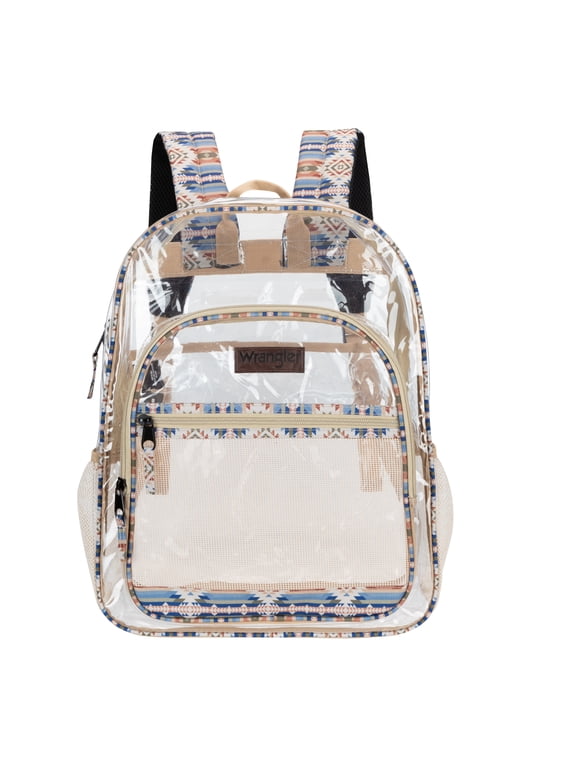Clear Waterproof Backpack, Durable Plastic Book Bag, Casual, for Student, Clear Tan