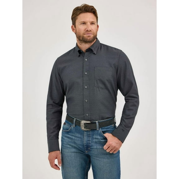 Wrangler Mens Cody Johnson Black Shadow Shirt