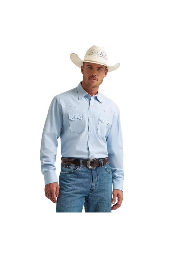 Cody Johnson Blue Solid Snap Shirt