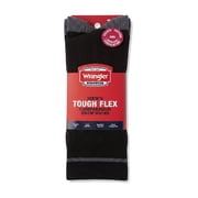 Comfort Compression Crew Socks for Men, Size 6-12, Black, 3 Pairs