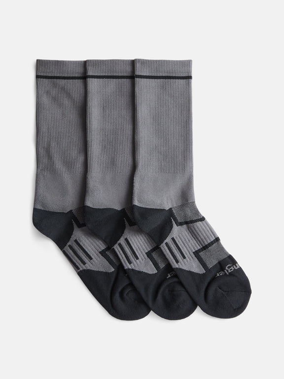 Men's Comfort Compression Crew Socks, 3-Pack, Size 6-12