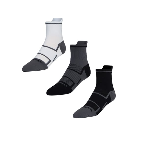 Wrangler Comfort Compression Quarter Socks for Men, Size 6-12, 3 Pairs