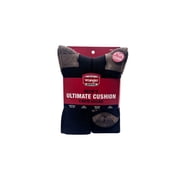 Men's Ultimate Comfort Crew Socks, Work Socks for Men, Black, 6 Pack