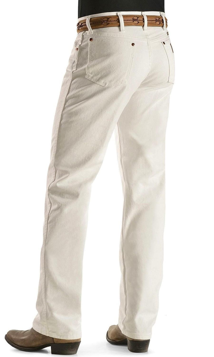 wrangler men's cowboy cut original fit jean, white, 34x36
