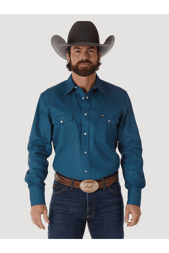 Cowboy Cut Western Snap Teal - Mens Shirt - Ms71419