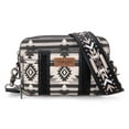 thumbnail image 1 of Wrangler Crossbody Bag for Women Boho Aztec Small Multi Pocket Crossover Purse, Black, 1 of 7