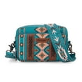 thumbnail image 1 of Wrangler Crossbody Bag for Women Boho Aztec Small Multi Pocket Crossover Purse, Turquoise, 1 of 7