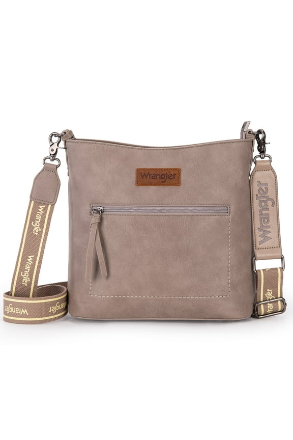 Wrangler Crossbody Bags for Women Lightweight Handbags and Purses Travel Shoulder Purse, Khaki