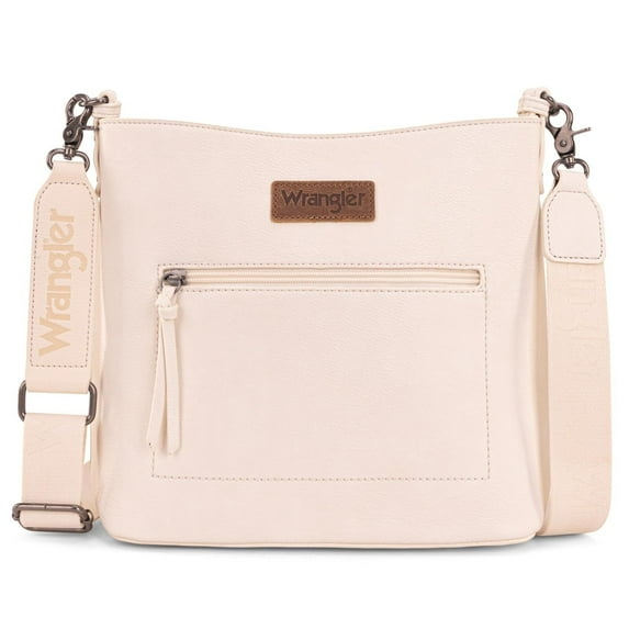 Wrangler Crossbody Bags for Women Lightweight Handbags and Purses Travel Shoulder Purse, Beige