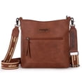 thumbnail image 1 of Wrangler Crossbody Bags for Women Lightweight Handbags and Purses Travel Shoulder Purse, Brown, 1 of 8