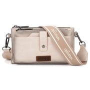 Wrangler Crossbody Bags for Women Shoulder Wallet Small Purse with Adjustable Guitar Straps, Tan
