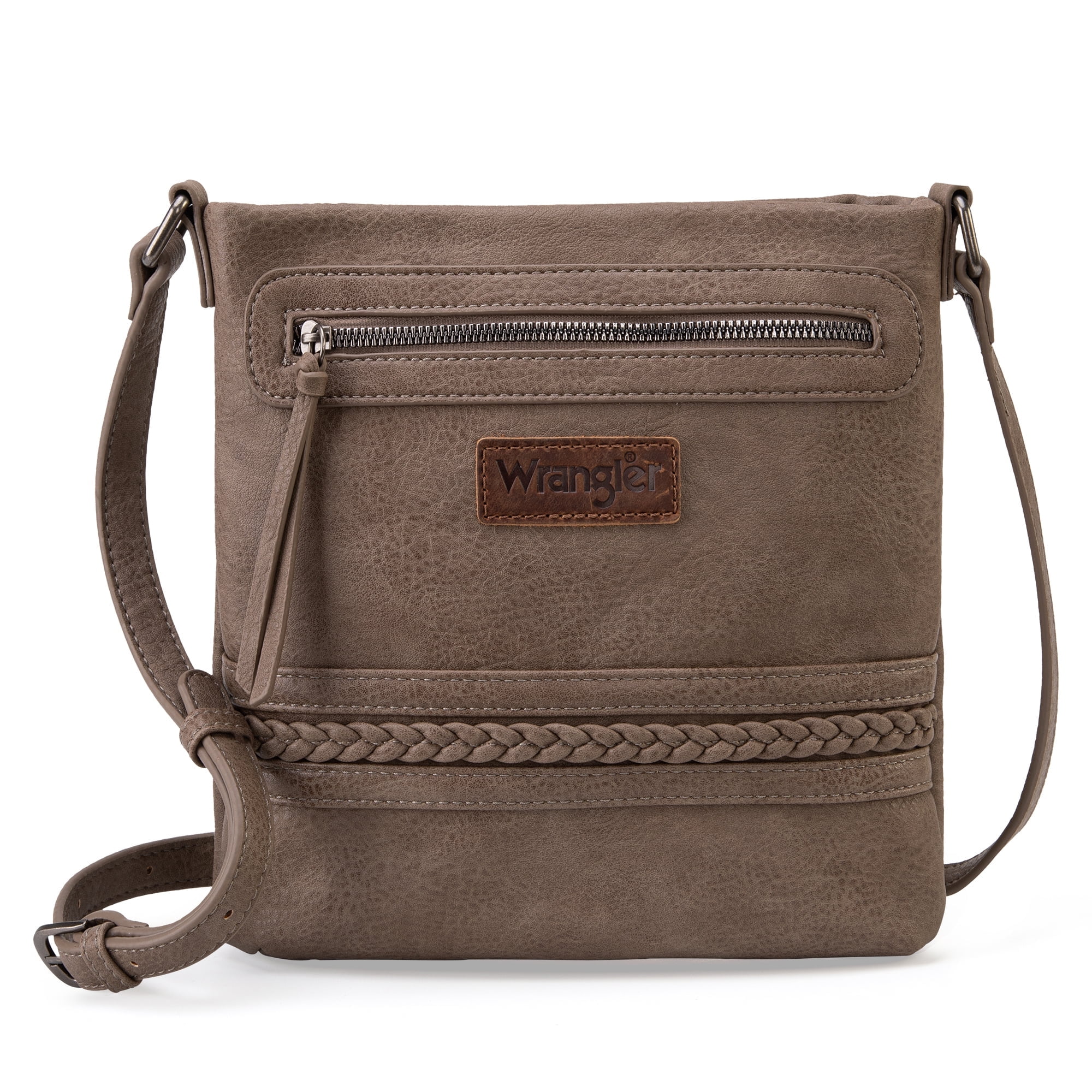 Wrangler Crossbody Bags for Women Western Hand Woven Satchel Purse, Khaki