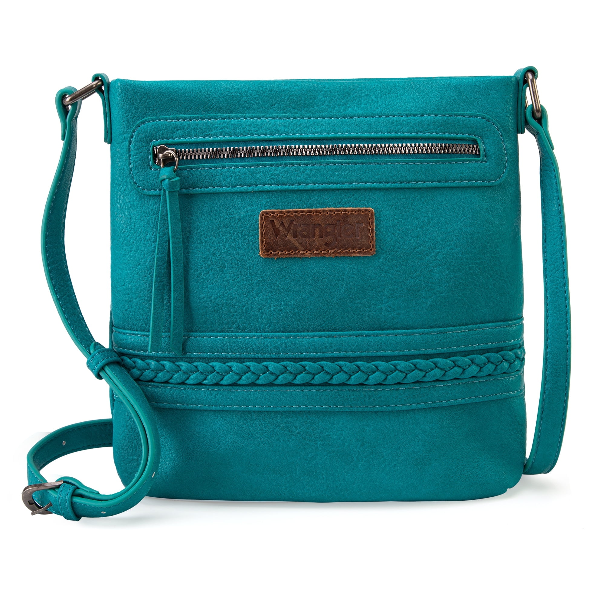 Wrangler Crossbody Bags for Women Western Hand Woven Satchel Purse, Turquoise